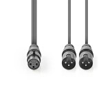 Laidas 2xXLR - XLR (L-K) 1.5m Nedis